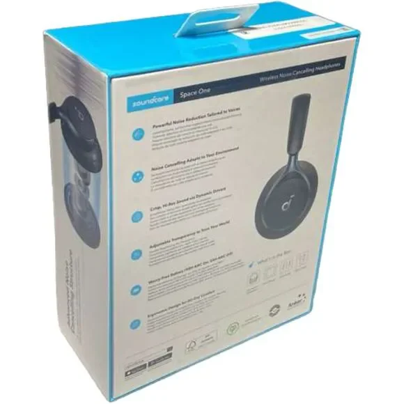 Anker Soundcore Space One Bluetooth Wireless Headphones Hybrid ANC 40H New - Picture 5 of 10